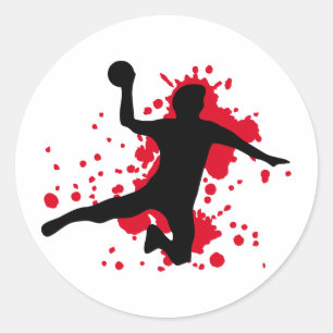 Adesivo dodgeball sangrento do handball
