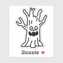 Adesivo Dodó de árvore assustadora