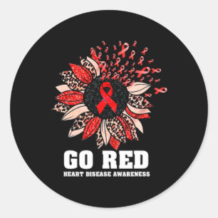 Adesivo Doença do Coração Vermelho Sensibilização Mês Fita