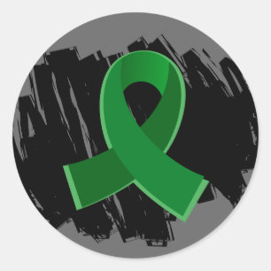 Adesivo Doença Hepática Esmeralda Fita Verde Com Escrivaçã