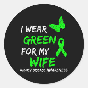 Adesivo Doença Renal Eu Visto Verde Para Minha Fita Esposa