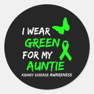 Adesivo Doença Renal Eu Visto Verde Para Minha Tia Fita