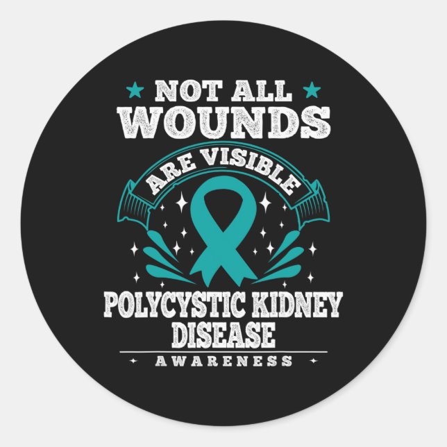 Adesivo Doença Renal Presente - Sensibilização Do Pkd (Frente)