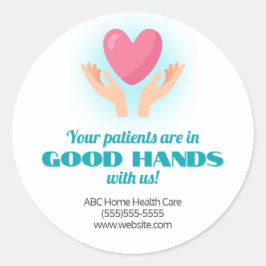 Adesivo Doentes em boas mãos Marketing médico