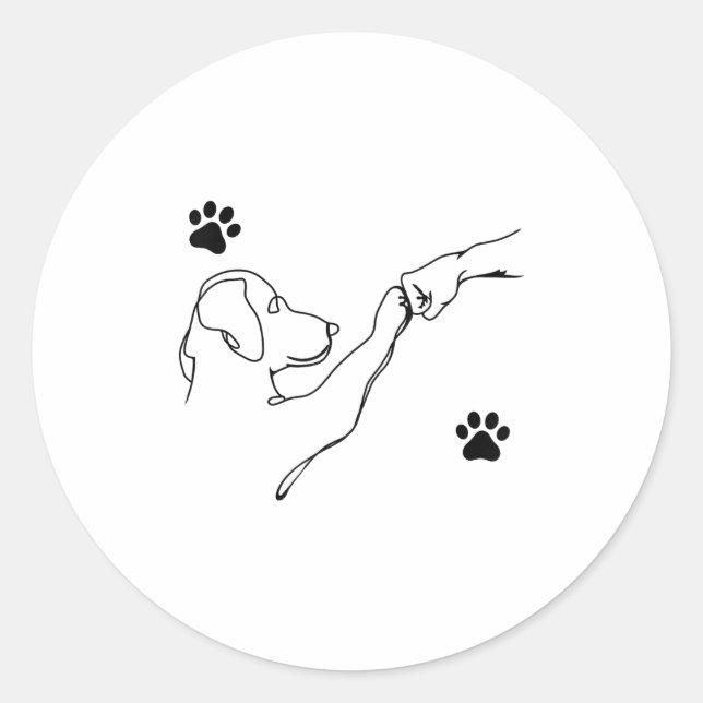 Adesivo Dog And People Punch Hand Dog Friendship Fist Bump (Frente)