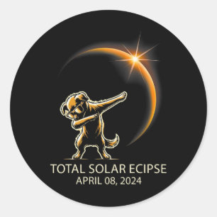 Adesivo Dog Dabbing Sungles Total Eclipse Solar Total abri