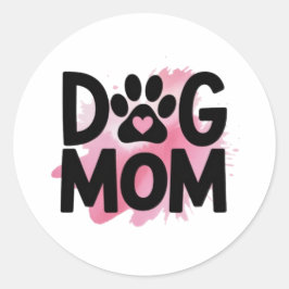 Adesivo Dog Mom Paw Print Heart Sticker Dog Lover Gift