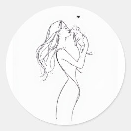 Adesivo Dog Mom Sticker Minimalist Pet Lover Vinyl Decal