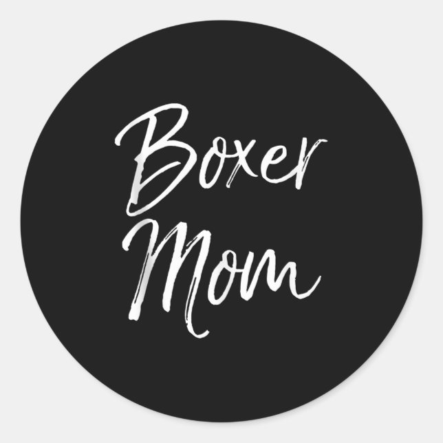 Adesivo Dog Mother Gift Boxing Mother's Day Quote Cute Box (Frente)