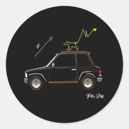 Adesivo Dog on Wall Street Round Large Stickers