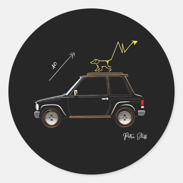 Adesivo Dog on Wall Street Round Large Stickers (Frente)