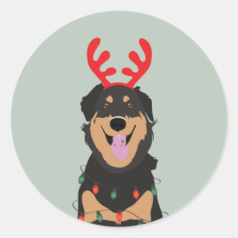 Adesivo Dog Reindeer Happy Pawlidays
