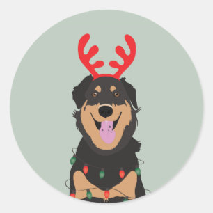 Adesivo Dog Reindeer Happy Pawlidays