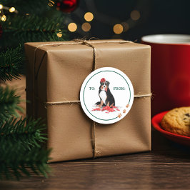 Adesivo Dog Watercolor Burnese Mountain Chew Gift