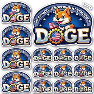 Adesivo DOGE Departamento de Eficiência do Governo Vinil