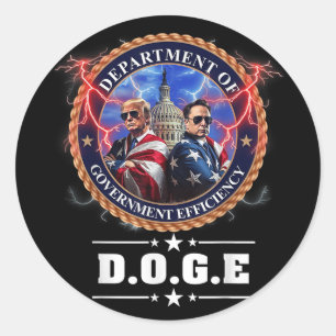 Adesivo Doge Department of Governo Efficiency Trump 47t