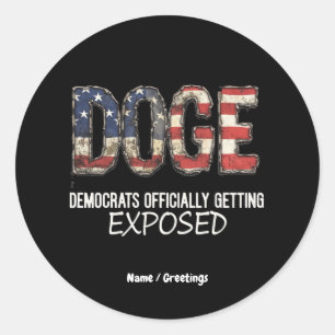 Adesivo DOGE É Democrata Fazer Que Oficialmente Se Expõe