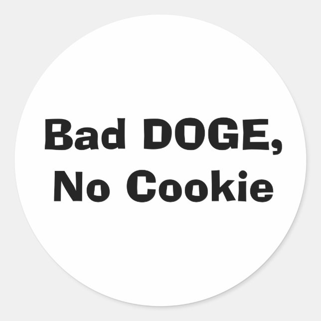 Adesivo DOGE Mau, Sem Cookie (Frente)