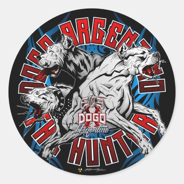 Adesivo Dogo Argentino The Hunter (Frente)