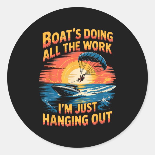 Adesivo Doing All The Work Parasailer Paragliding Parasail (Frente)