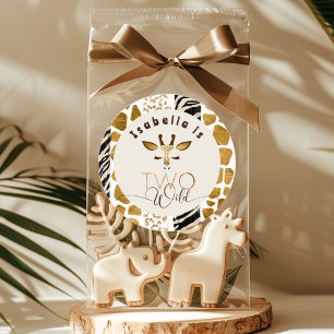 Adesivo Dois animais selvagens da Safari estampa de girafa