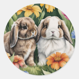 Adesivo Dois coelhos de coelhinho