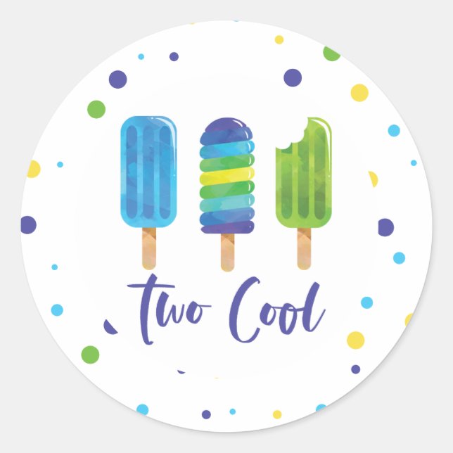 Adesivo Dois Cool Aniversário de 2 anos (Frente)