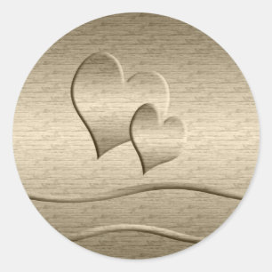 Adesivo Dois corações do ouro