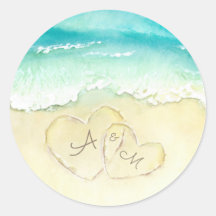 Dois Corações no Casamento de Praia Tropical de Sh