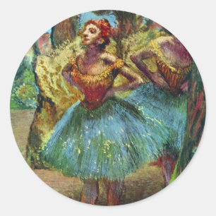 Adesivo Dois Dançarinos de Edgar Degas, Arte Balé Vintage