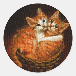 Adesivo Dois gatinhos no bastão