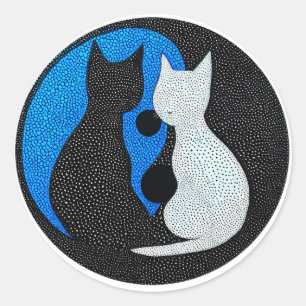 Adesivo Dois gatos estilizados