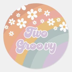 Adesivo Dois Groovy Retro Rainbow