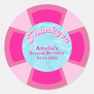 Adesivo Dois legal aniversários de verão de piscina tropic