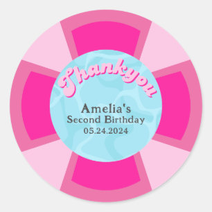 Adesivo Dois legal aniversários de verão de piscina tropic