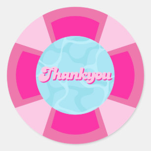 Adesivo Dois legal aniversários de verão de piscina tropic