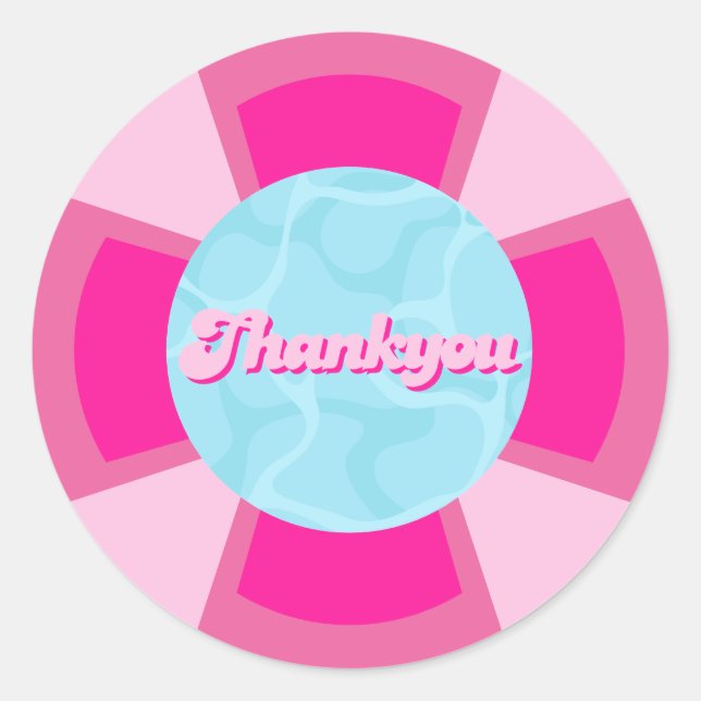 Adesivo Dois legal aniversários de verão de piscina tropic (Frente)