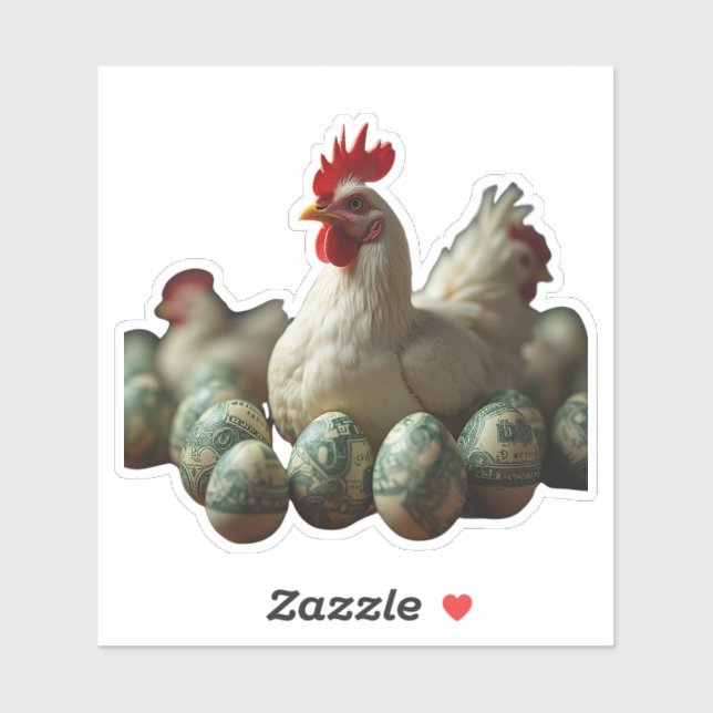 Adesivo Dois ovos sobre fácil (Folha)