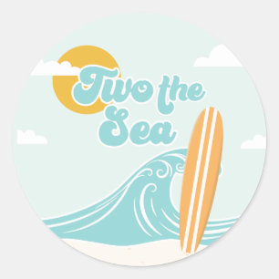 Adesivo Dois para o Mar Surfando 2º Aniversário