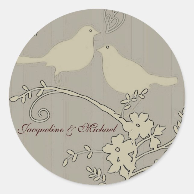 Adesivo Dois Pássaros de Amor (Frente)