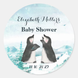 Adesivo Dois Pinguins Cortes