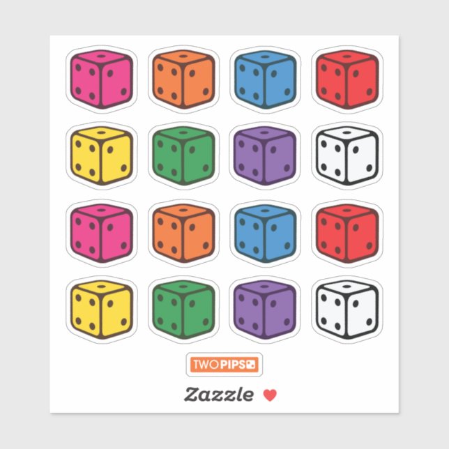 Adesivo Dois Pips - Disco com Várias Coloridas (Folha)