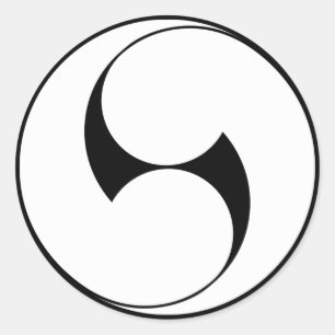 Adesivo Dois redemoinhos no sentido anti-horário (Jinuki)