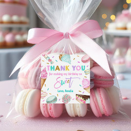 Adesivo Dois segundo aniversário de sobremesa doce Favorit