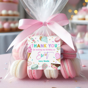 Adesivo Dois segundo aniversário de sobremesa doce Favorit