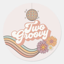 Adesivo Dois segundos aniversários Groovy