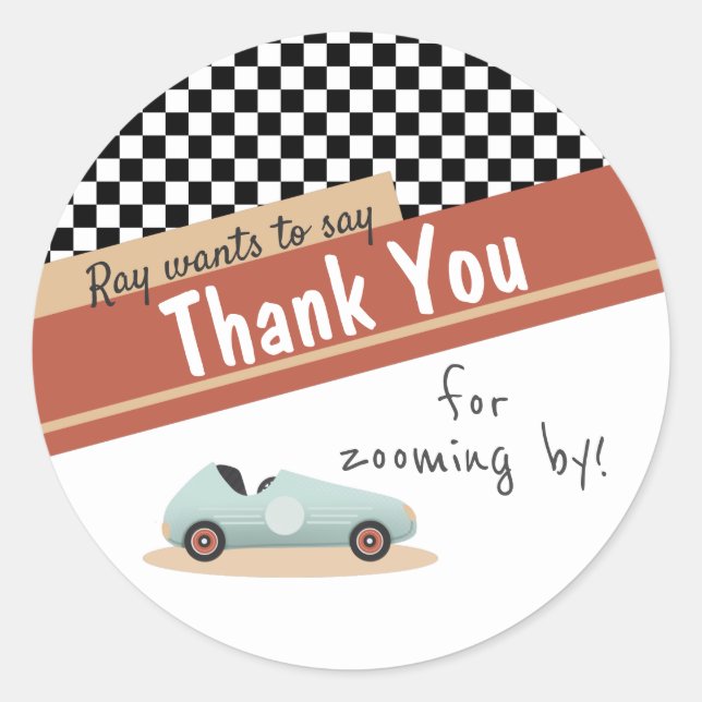 Adesivo Dois Tema de Carro Rápido Amarelo Vermelho Único P (Frente)