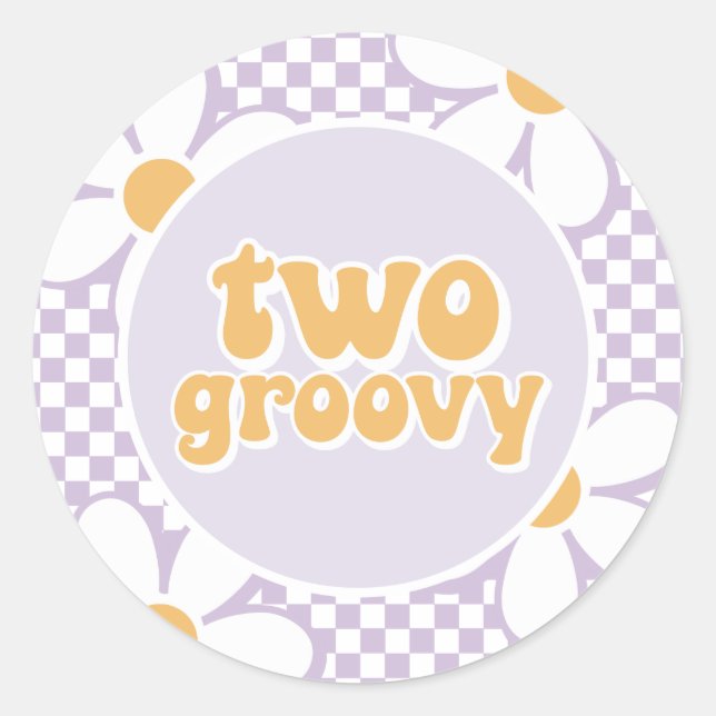 Adesivo Dois Verificador de Margarida Roxo de Groovy (Frente)