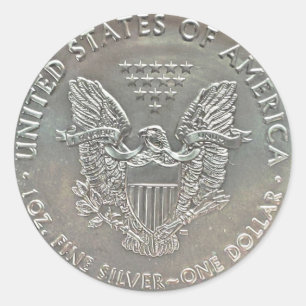 Adesivo Dólar de Prata Americano