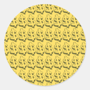 Adesivo dolar dourado